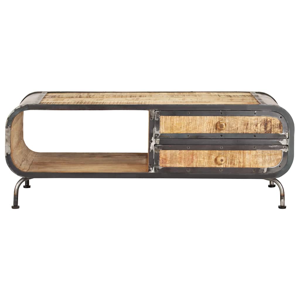 247804 vidaXL Coffee Table 100x50x35 cm Solid Mango Wood 2