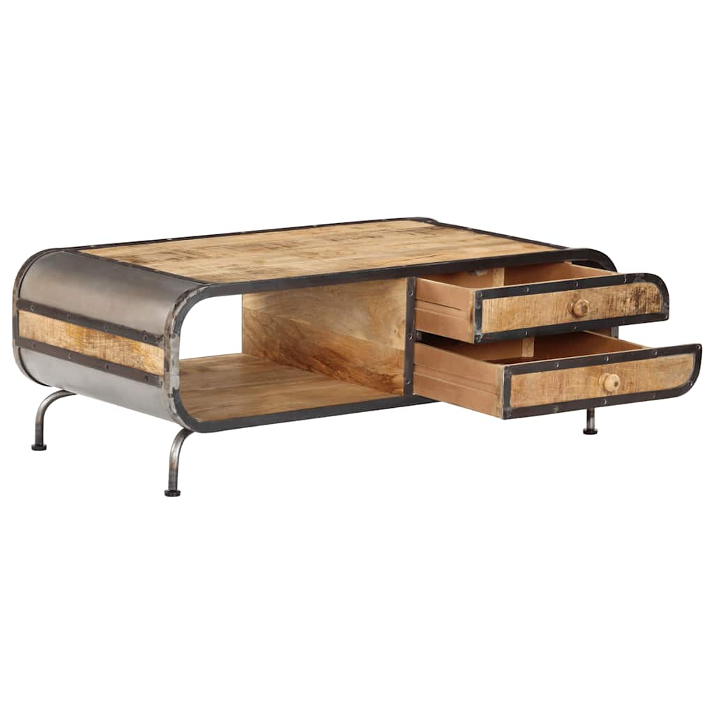 247804 vidaXL Coffee Table 100x50x35 cm Solid Mango Wood 5