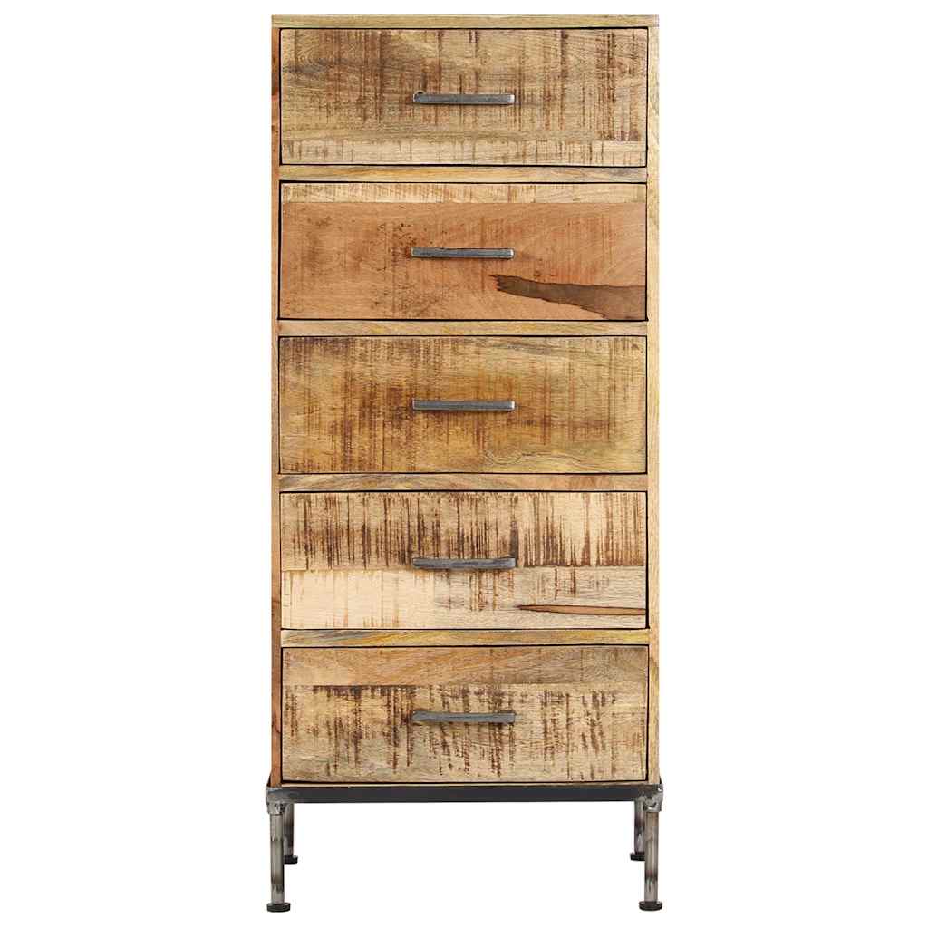 247806 vidaXL Chest of Drawers 45x35x106 cm Solid Mango Wood 2