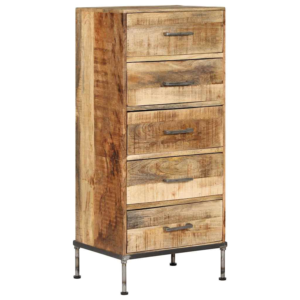 247806 vidaXL Chest of Drawers 45x35x106 cm Solid Mango Wood 6
