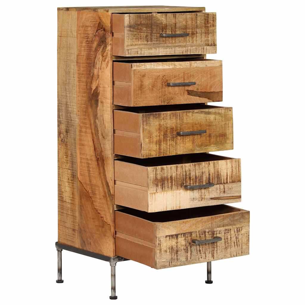 247806 vidaXL Chest of Drawers 45x35x106 cm Solid Mango Wood 3