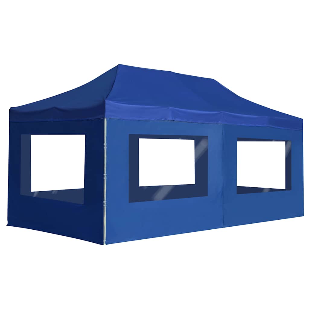 vidaXL Professional Folding Party Tent with Walls Aluminium 6x3 m Blue 1