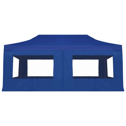 vidaXL Professional Folding Party Tent with Walls Aluminium 6x3 m Blue 4