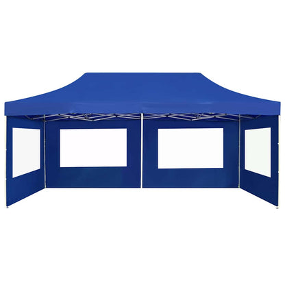 vidaXL Professional Folding Party Tent with Walls Aluminium 6x3 m Blue 5