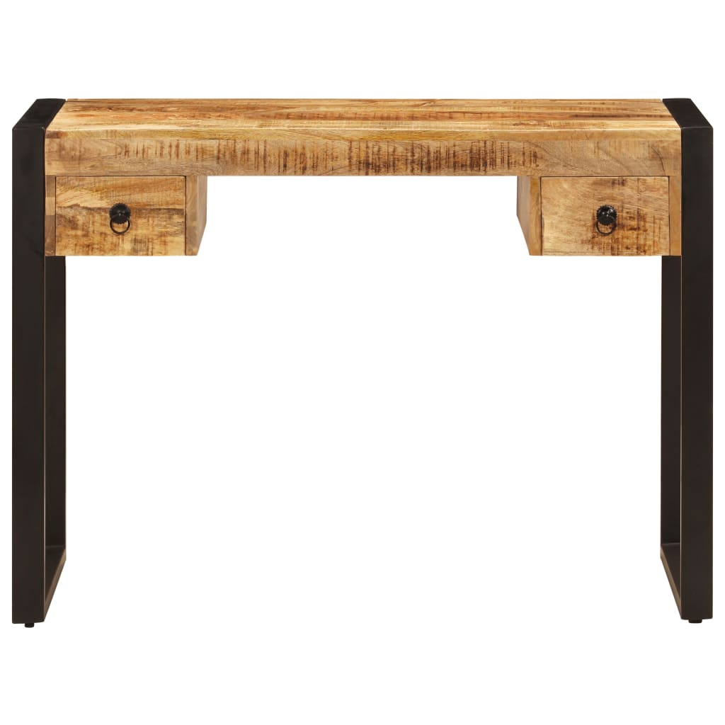 247400 vidaXL Desk with 2 Drawers 110x50x77 cm Solid Mango Wood 2