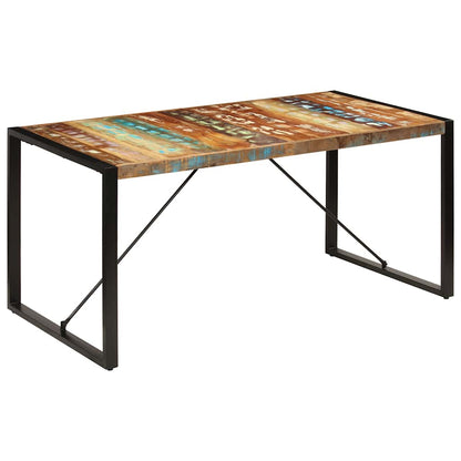 247418 vidaXL Dining Table 160x80x75 cm Solid Reclaimed Wood 6