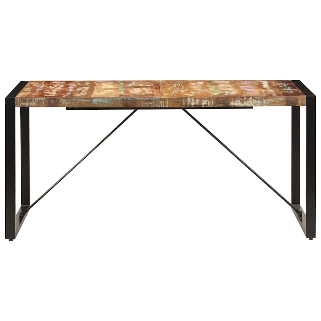 247418 vidaXL Dining Table 160x80x75 cm Solid Reclaimed Wood 3