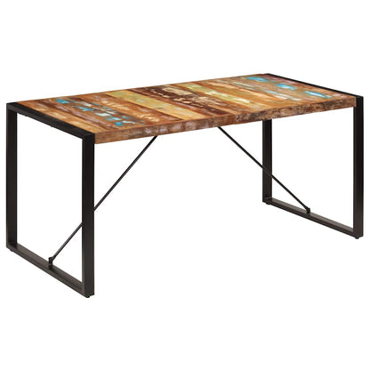 247418 vidaXL Dining Table 160x80x75 cm Solid Reclaimed Wood 4