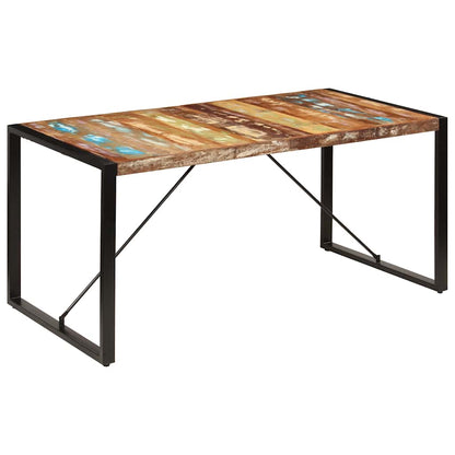 247418 vidaXL Dining Table 160x80x75 cm Solid Reclaimed Wood 5