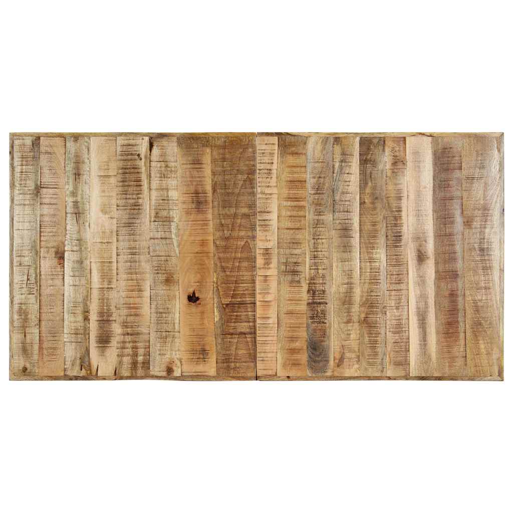 247433 vidaXL Dining Table 160x80x75 cm Solid Rough Mango Wood 4