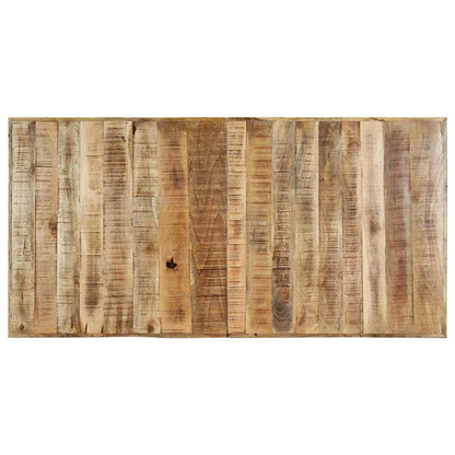 247433 vidaXL Dining Table 160x80x75 cm Solid Rough Mango Wood 4