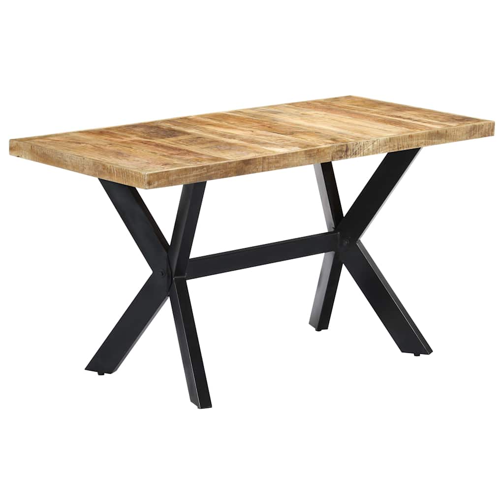 Dining Table Solid Mango Wood Height 75 cm Light brown 140 cm 70 cm
