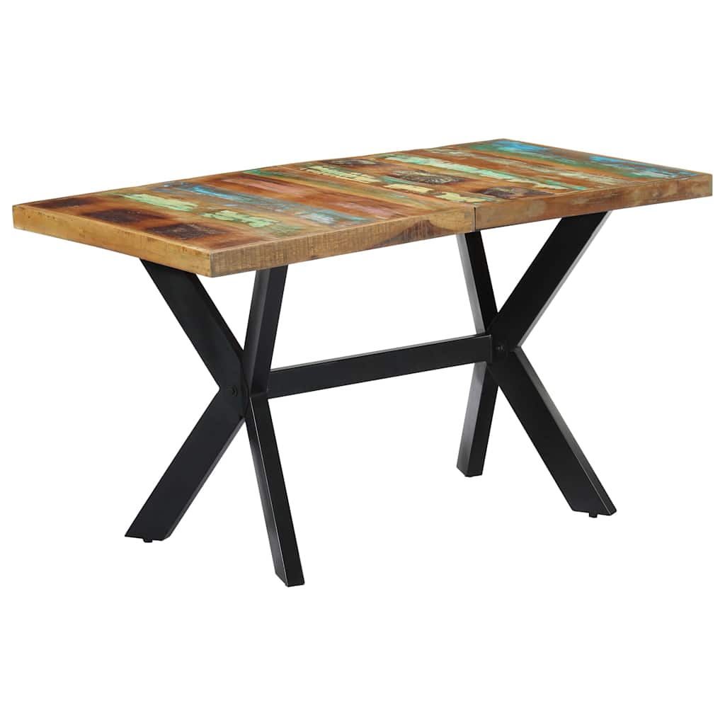 vidaXL Dining Table | Various shades of wood, Steel 1