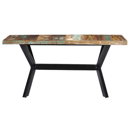 vidaXL Dining Table | Various shades of wood, Steel 2