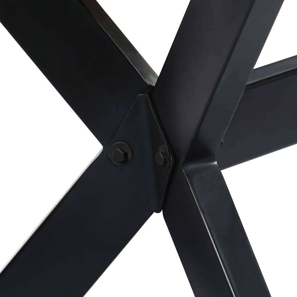 vidaXL Dining Table | Various shades of wood, Steel 4