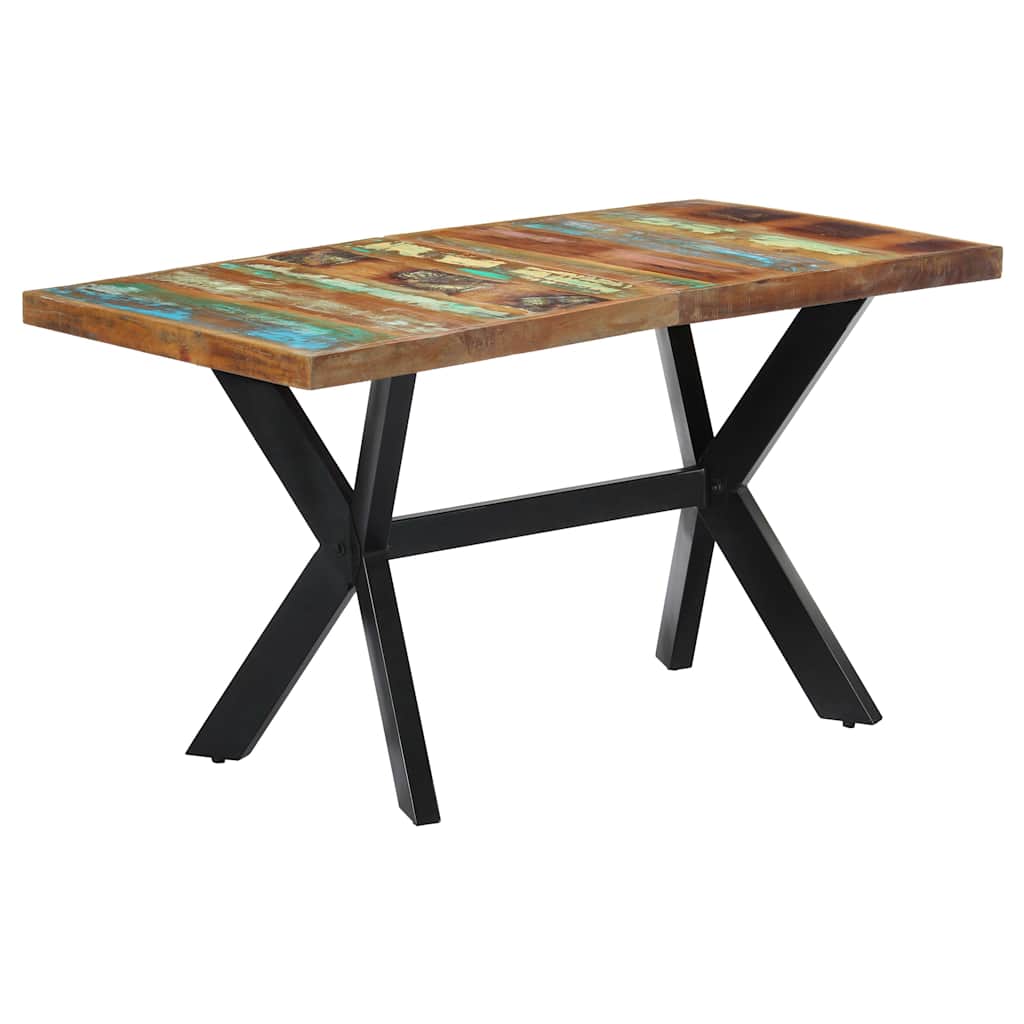Dining Table Solid Mango Wood Height 75 cm Multicolour 140 cm 70 cm