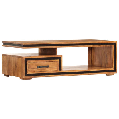 vidaXL Coffee Table 100x45x33 cm Solid Acacia Wood 1