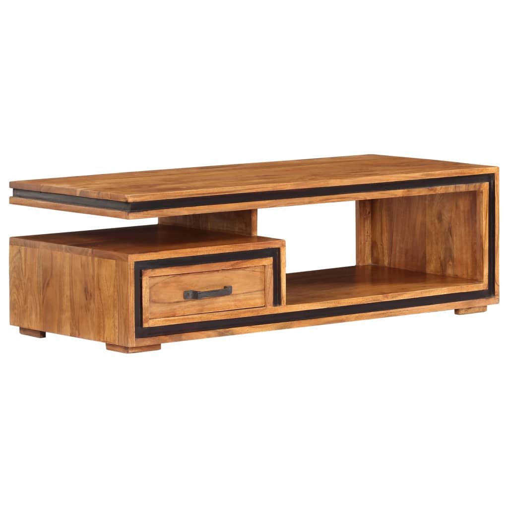 vidaXL Coffee Table 100x45x33 cm Solid Acacia Wood 5