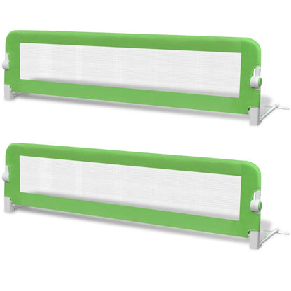 vidaXL Toddler Safety Bed Rail 2 pcs Green 150x42 cm 2