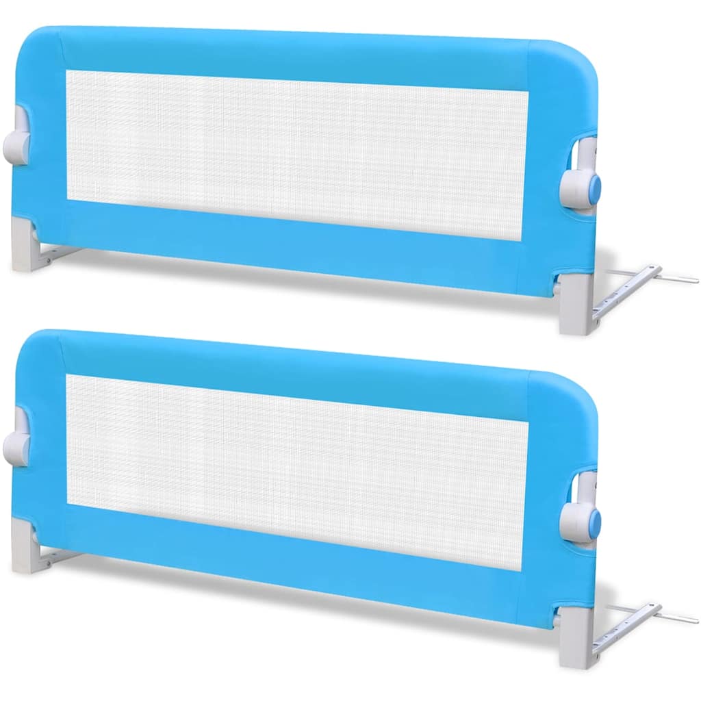 vidaXL Toddler Safety Bed Rail 2 pcs Blue 102x42 cm 2