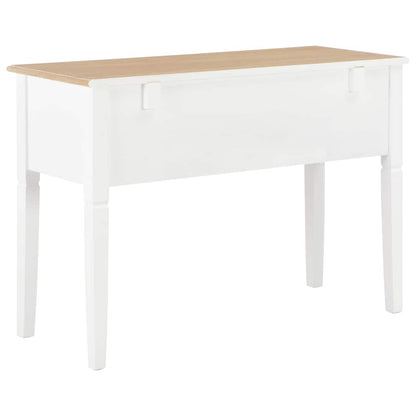 vidaXL Writing Desk | White and Brown | MDF and Pinewood | Standard 4