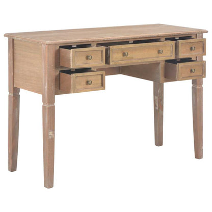 vidaXL Writing Desk | Brown | MDF and Pinewood | Standard | Writing Desk 2