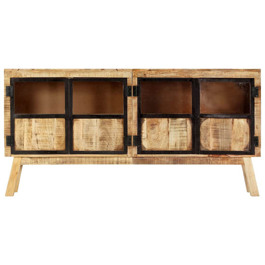 247994 vidaXL Sideboard Brown and Black 160x30x80 cm Solid Rough Mango Wood 2
