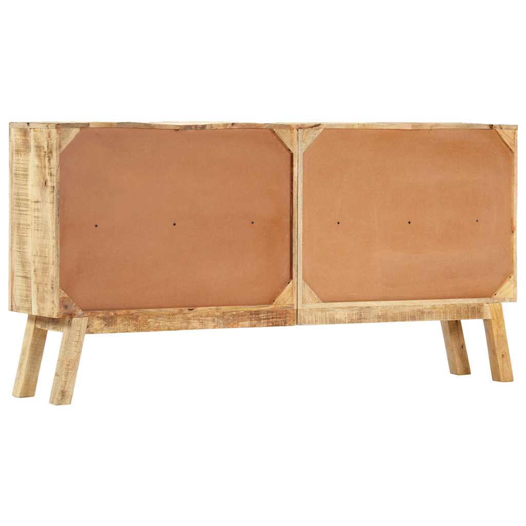 247994 vidaXL Sideboard Brown and Black 160x30x80 cm Solid Rough Mango Wood 4