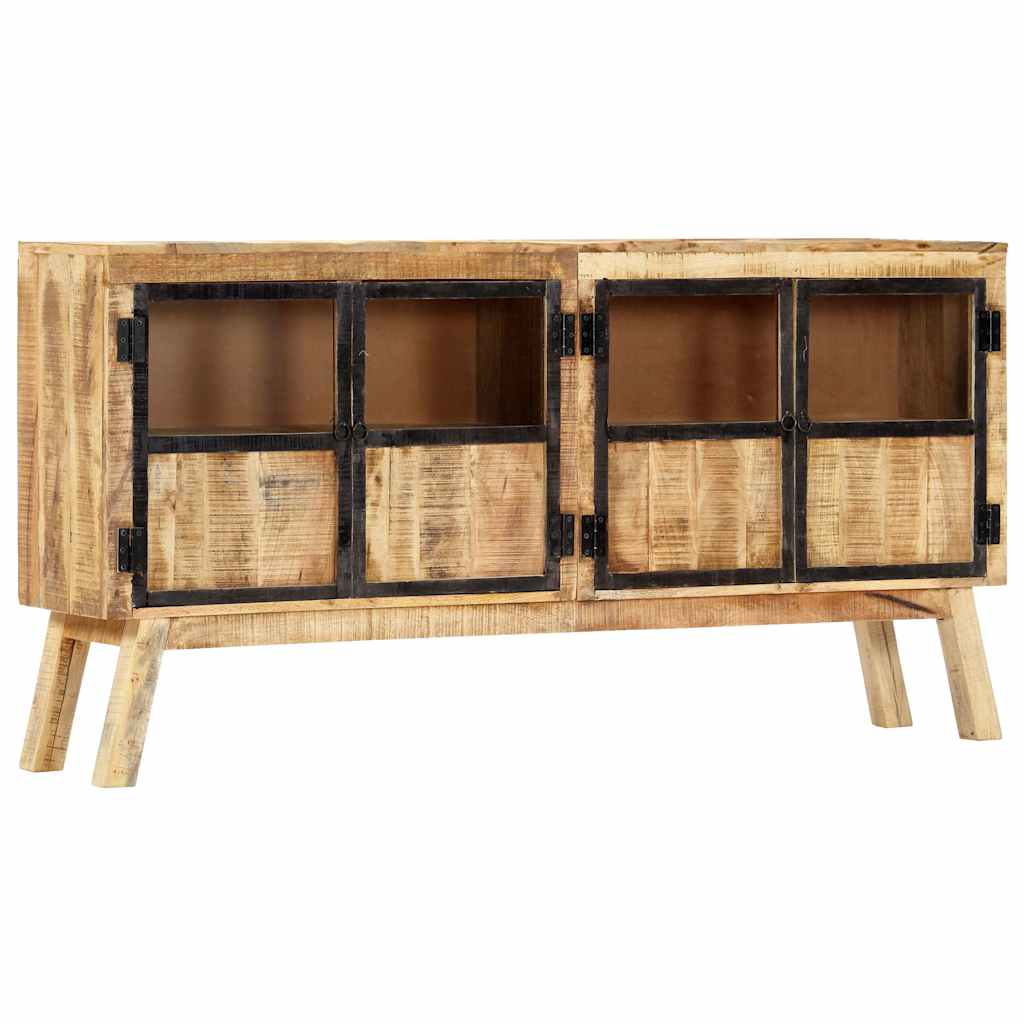 247994 vidaXL Sideboard Brown and Black 160x30x80 cm Solid Rough Mango Wood 6