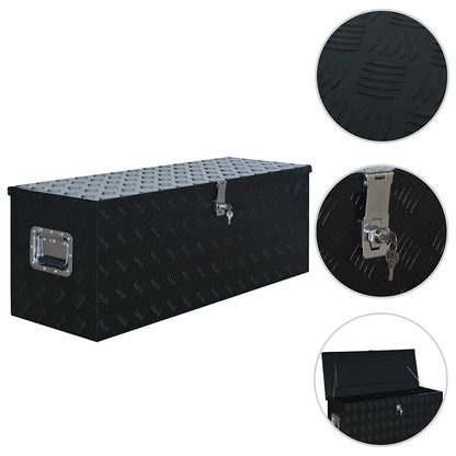 vidaXL Aluminium Box 1085x370x400 mm Black 1