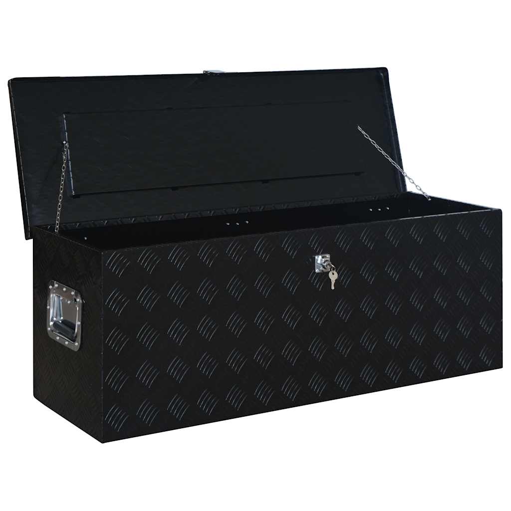 vidaXL Aluminium Box 1085x370x400 mm Black 4