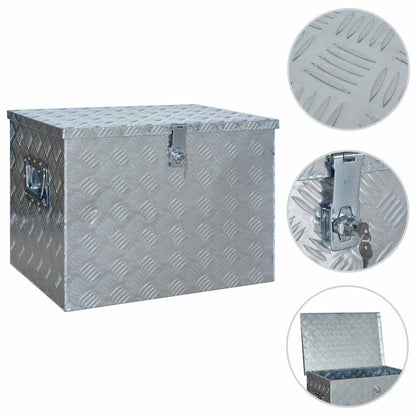 144847 vidaXL Aluminium Box 610x430x455 mm Silver 1