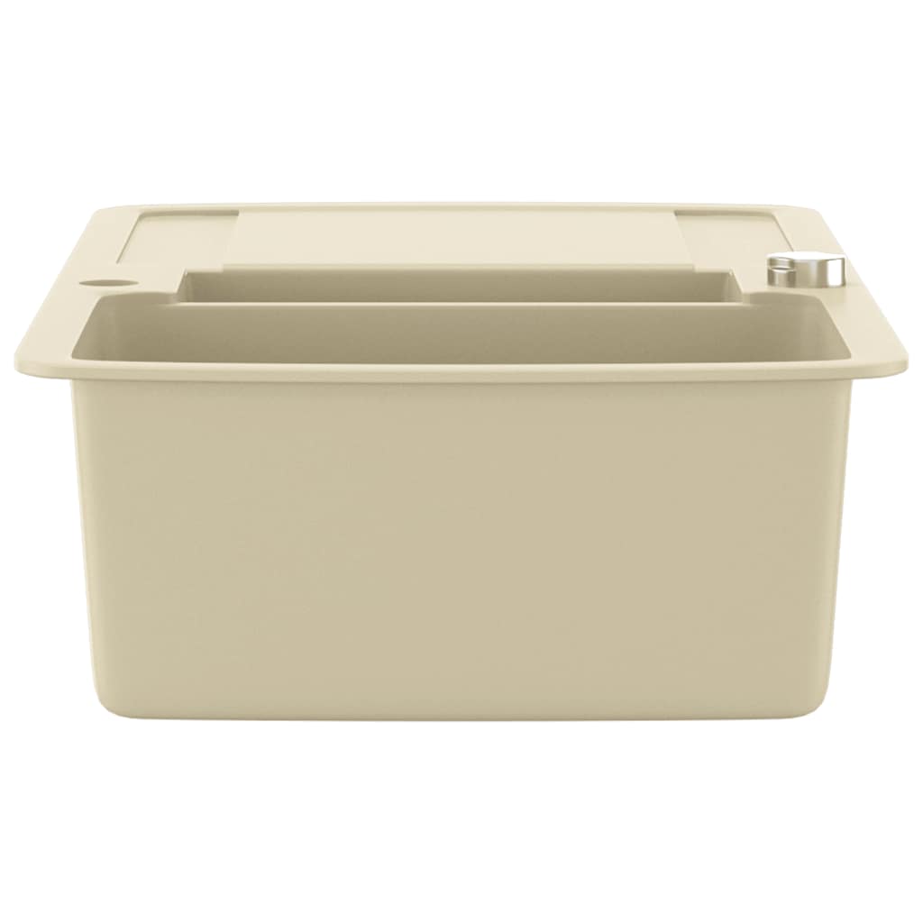 144854 vidaXL Granite Kitchen Sink Double Basins Beige 5