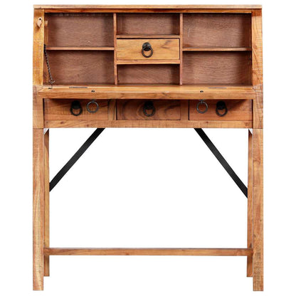 248098 vidaXL Writing Desk 90x40x107cm Solid Acacia Wood 4