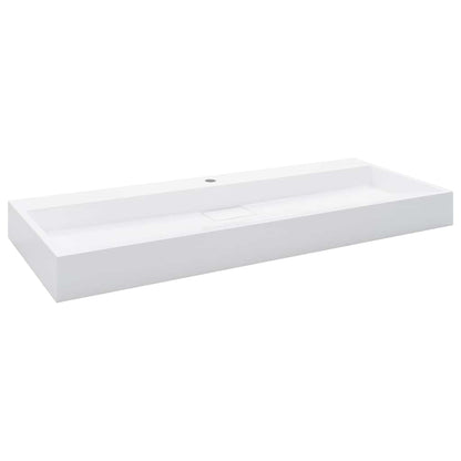 vidaXL Wash Basin 120x46x11 cm Mineral Cast/Marble Cast White 2