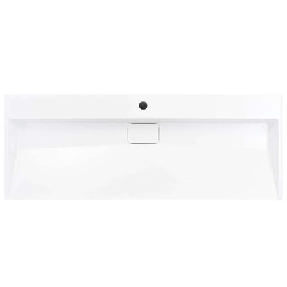 vidaXL Wash Basin 120x46x11 cm Mineral Cast/Marble Cast White 4