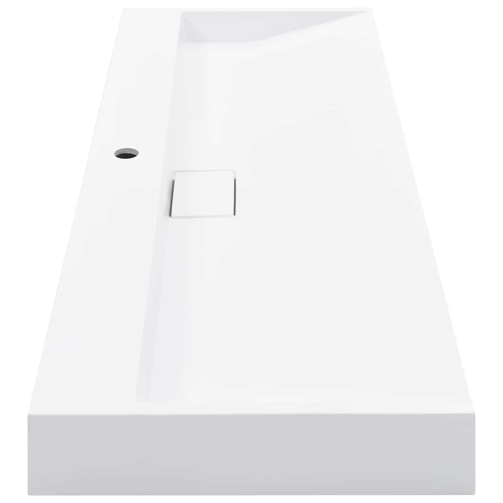 vidaXL Wash Basin 120x46x11 cm Mineral Cast/Marble Cast White 5