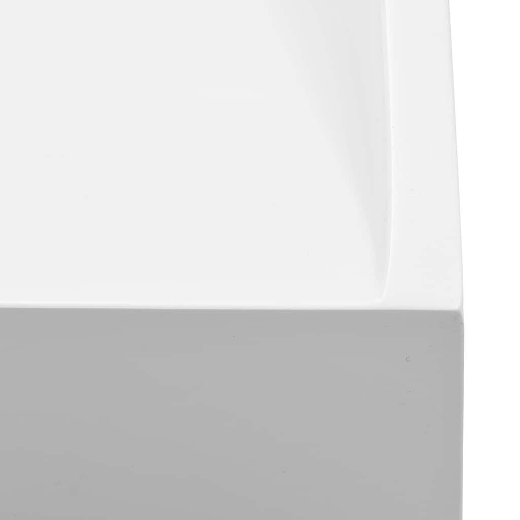 vidaXL Wash Basin 120x46x11 cm Mineral Cast/Marble Cast White 6