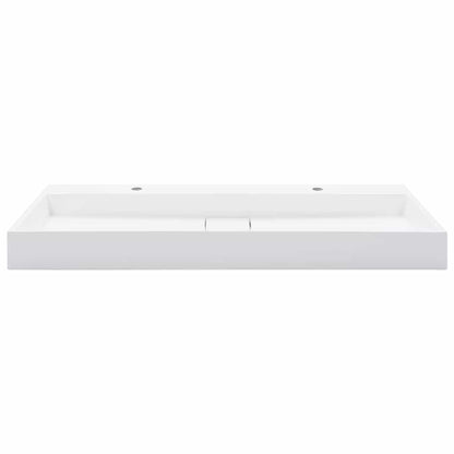 144068 vidaXL Wash Basin 120x46x11 cm Mineral Cast/Marble Cast White 3