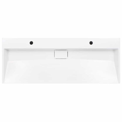 144068 vidaXL Wash Basin 120x46x11 cm Mineral Cast/Marble Cast White 4