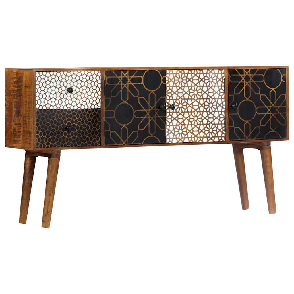 247917 vidaXL Sideboard with Printed Pattern 130x30x70 cm Solid Mango Wood 5