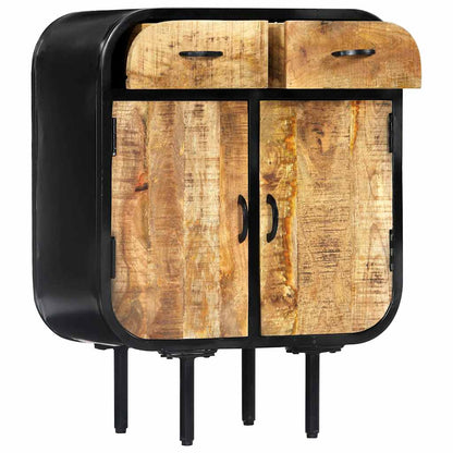 vidaXL Sideboard | Brown and Black | Solid mango wood, powder-coated iron 2