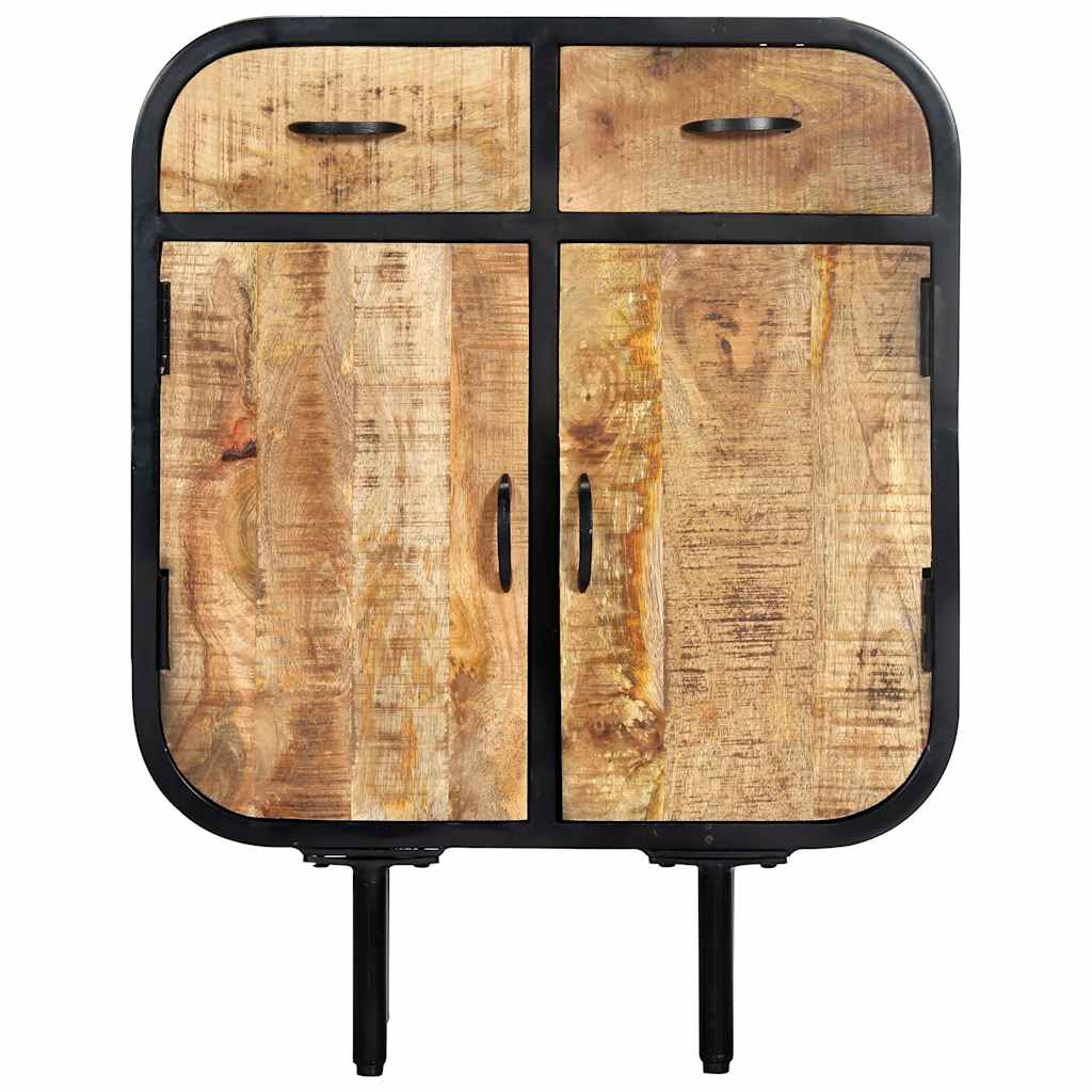 vidaXL Sideboard | Brown and Black | Solid mango wood, powder-coated iron 6