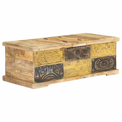 247881 vidaXL Coffee Table 100x50x35 cm Solid Mango Wood 1