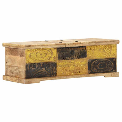 247881 vidaXL Coffee Table 100x50x35 cm Solid Mango Wood 4
