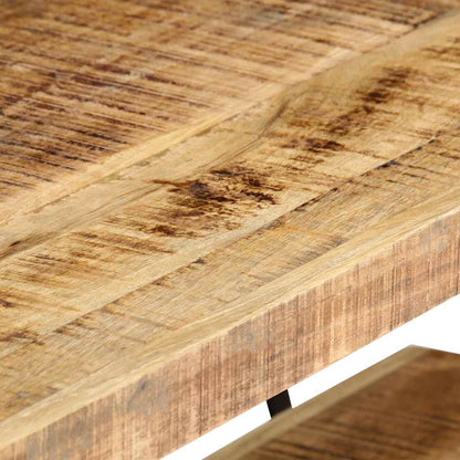 vidaXL TV Cabinet | Natural wood with black metal 4