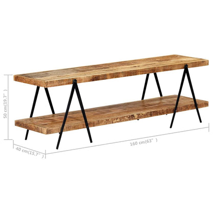 vidaXL TV Cabinet | Natural wood with black metal 5