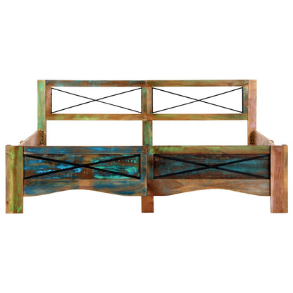 vidaXL Bed Frame without Mattress Solid Reclaimed Wood 160x200 cm 3