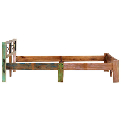 vidaXL Bed Frame without Mattress Solid Reclaimed Wood 160x200 cm 4