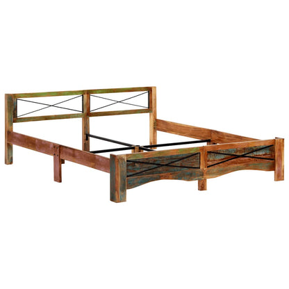 vidaXL Bed Frame without Mattress Solid Reclaimed Wood 180x200 cm 6